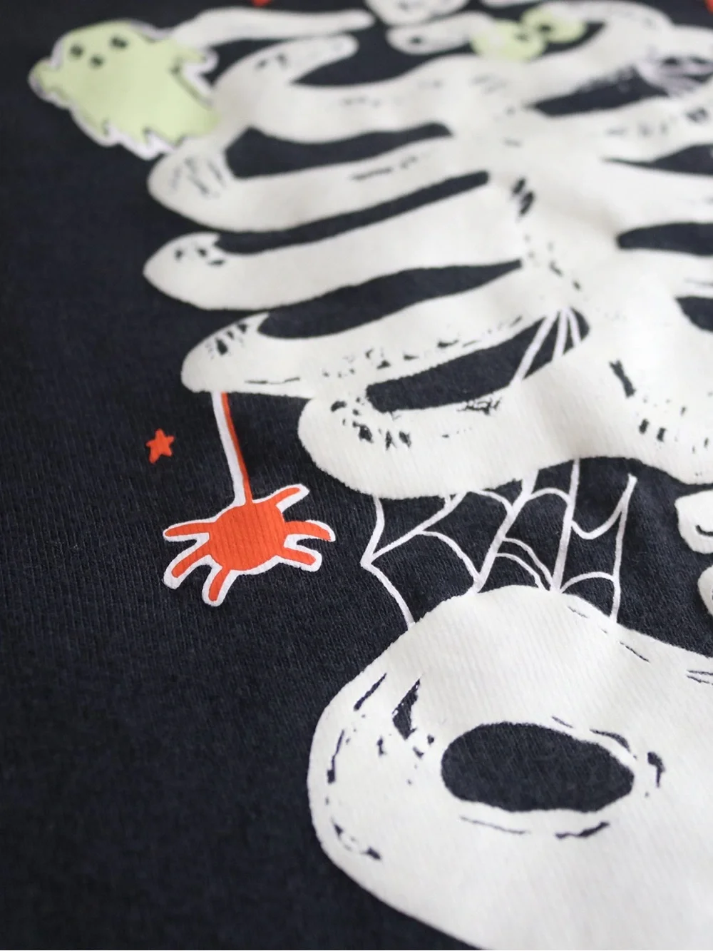 Carters | Glow in the Dark Skeleton Bones Halloween PJ Set Baby Boy Baby Girl